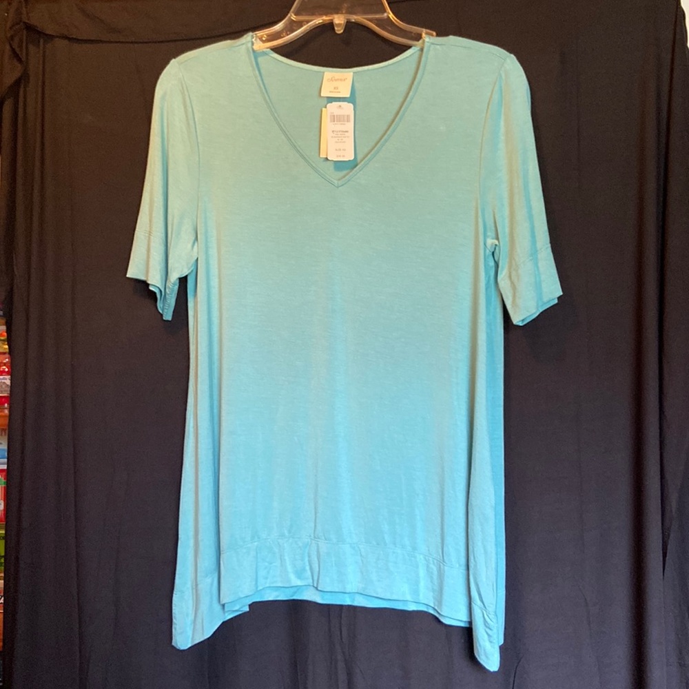 Soma short sleeve teal top, NWT, XS